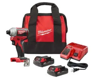 Milwaukee 2850-22CT 1/4" Hex Impact Driver Kit