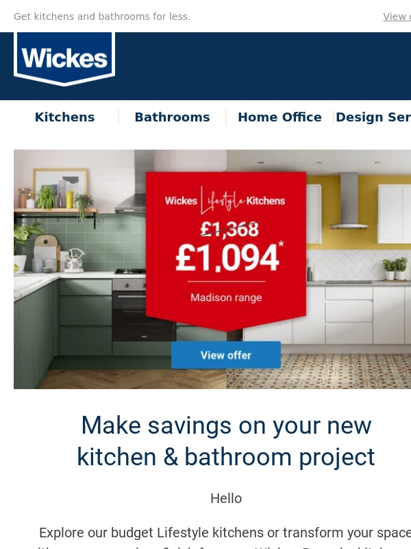 Wickes - SALE now on | Discover kitchens from under £3,000 ☀️