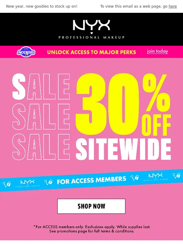 NYX Cosmetics - LIMITED TIME ? Shop 30% off sitewide