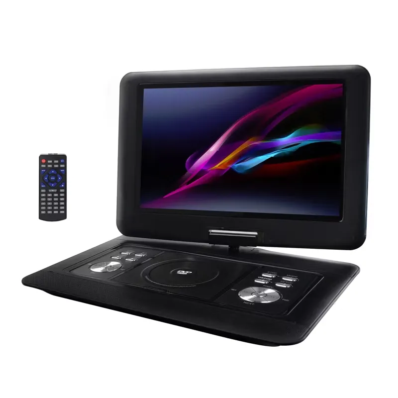 Trexonic - 14.1 Inch Portable DVD Player, Swivel TFT-LCD Screen, USB, SD, AV Inputs