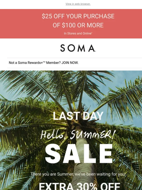 Soma - You almost missed it...EXTRA 30% off Sale Styles