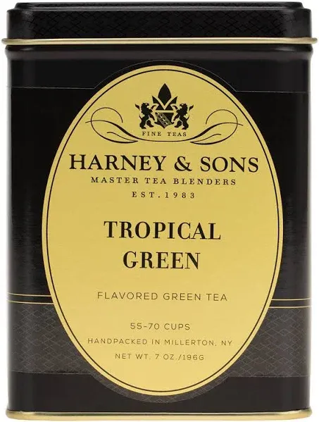 Harney & Sons Fine Teas Plain Green Fresh Brew Iced Tea Box of 50 Pouches