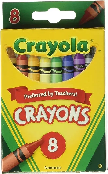 Crayola Crayons 8 in a Box (Pack of 12) 96 Crayons Total