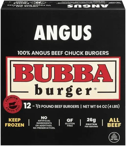 Bubba Burger Angus Beef Chuck Burgers