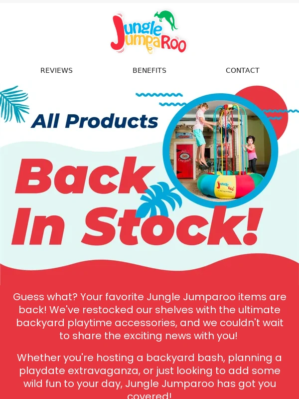 Jungle Jumparoo - Jump for ! We're Back in Stock! ?
