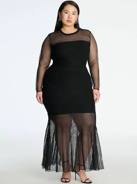 ELOQUII Women's Plus Size Sweater Trumpet Skirt