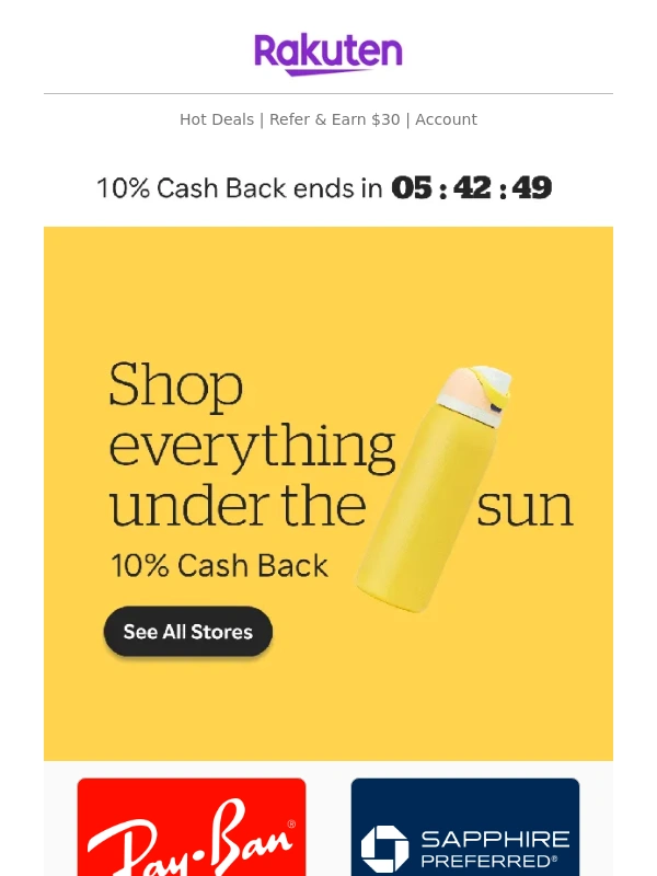Rakuten - Don’t miss 10% Cash Back!