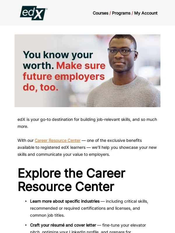 edX - Ready to write your career success story?
