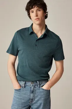 J.Crew Performance Polo Shirt With Coolmax in Stripe