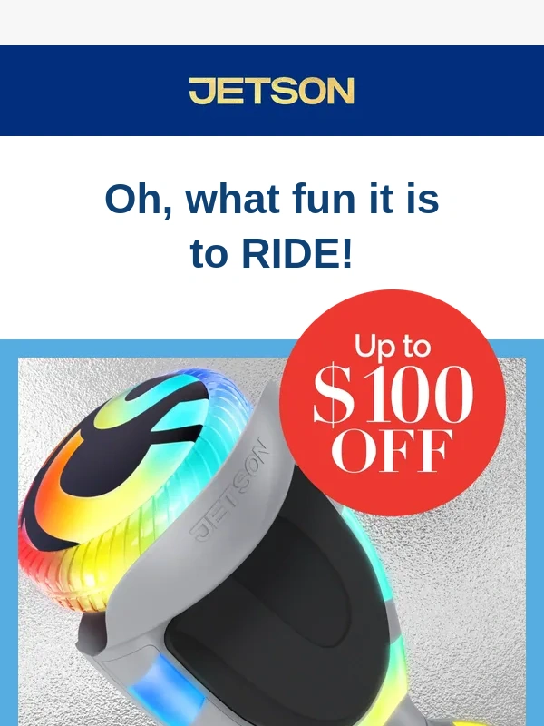 Jetson - Ready. Jet. Go! $100 off hoverboards