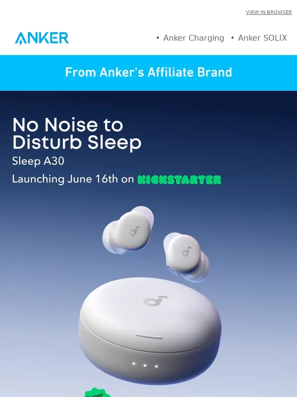 Eufy - From Our Affiliate Brand: Get ready for the World’s First Smart ANC Sleep Earbuds — launching on Kickstarter!