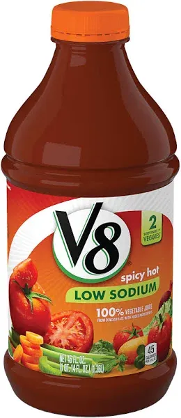 V8 100% Vegetable Juice Low Sodium Spicy Hot