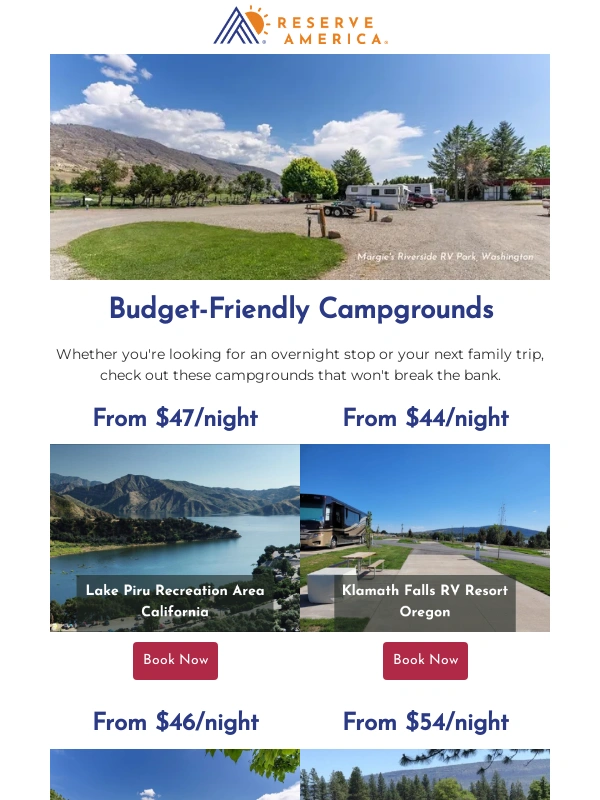 Reserve america - Campgrounds from $44/night