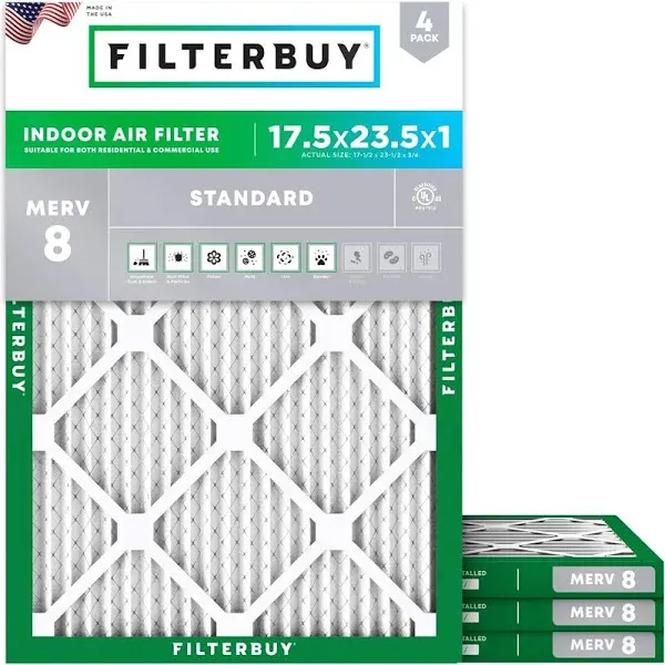 Filterbuy Air Filter Merv 8 Dust Defense