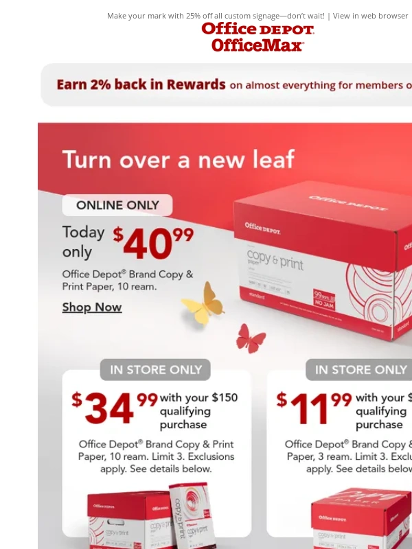 Office Depot - Today Only ⏩ Office Depot® Brand 10rm case for $40.99. Online only