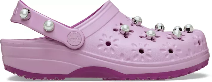 Crocs Classic Floral Cut Out Elevated Clog - Size: W6/M4 - Unisex