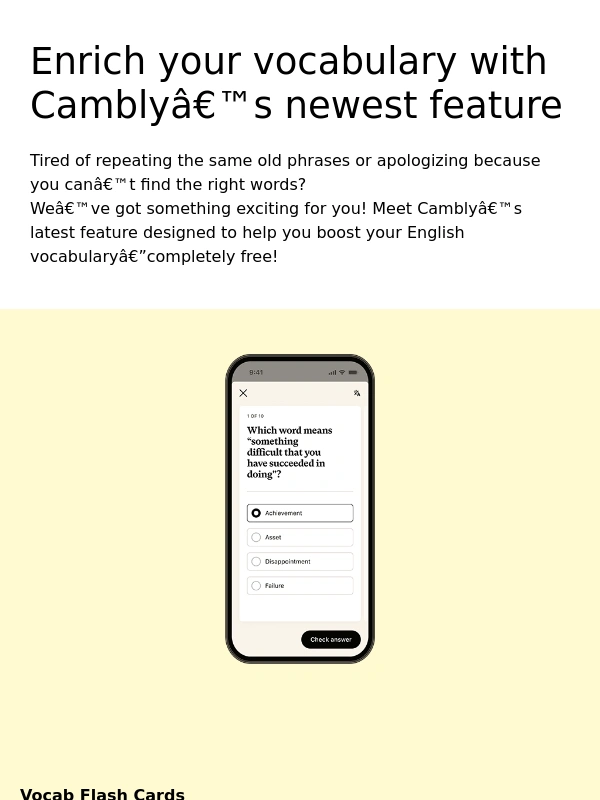Cambly - Tired of Saying "Sorry"?