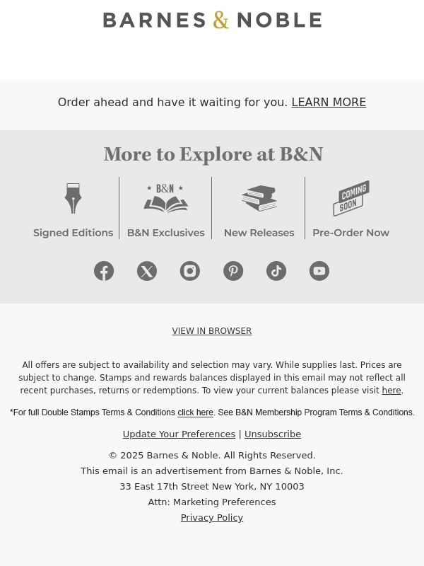 Barnes & Noble - Up to 25% Off: Our Best Paperbacks