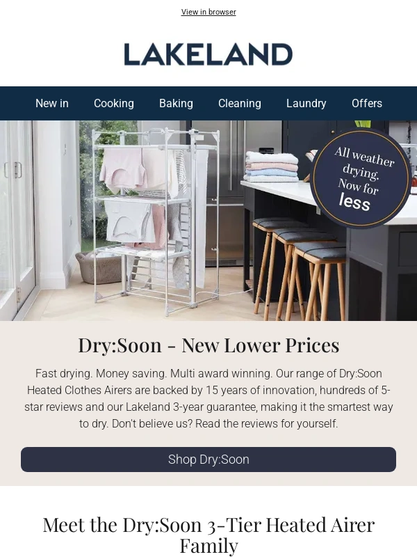 Lakeland - Dry laundry,whatever the weather