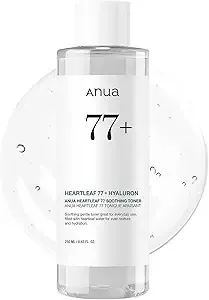 Anua Heartleaf 77 Soothing Toner I pH 5.5 Trouble Care, Calming Skin, Refreshing, Hydrating, Purifying, Cruelty Free, Vegan,(250ml / 8.45 fl.oz.)