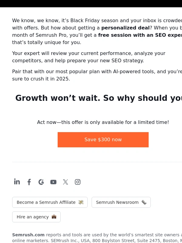 SEMrush - Exclusive offer: Save $300 ? ?