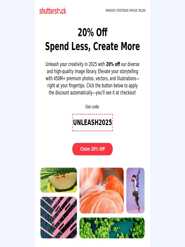 Shutterstock - Last day to save 20%—the clock is ticking!
