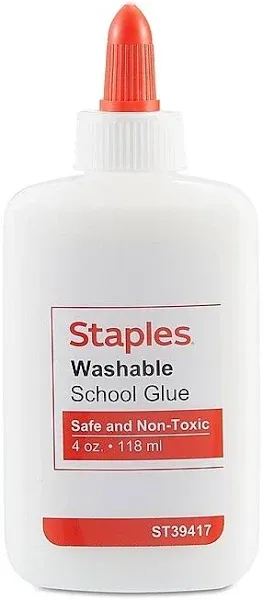 Staples Washable Removable Liquid School Glue