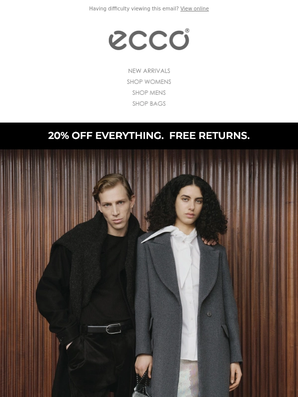 ECCO Shoes - 20% Off Everything