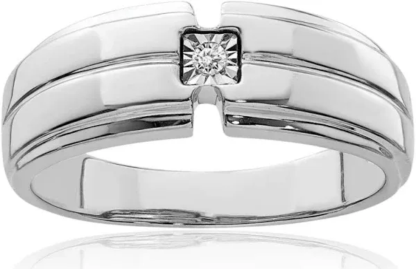 925 Sterling Silver Diamond Ring for Men