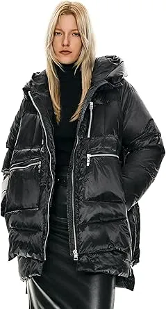 Orolay Thickened Hooded Winter Shiny Puffer Jacket
