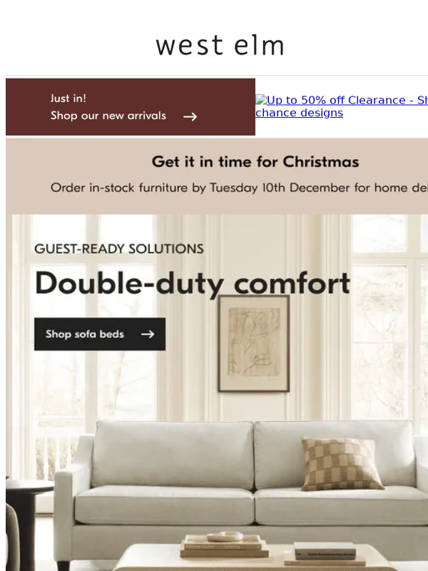 West Elm UK - Prepare for guests with stylish sofa beds