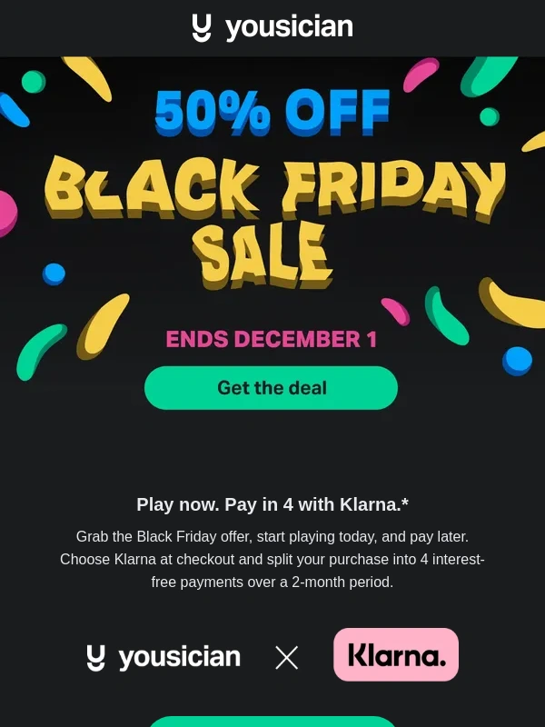 yousician - 50% Off: Play Now,Pay Later