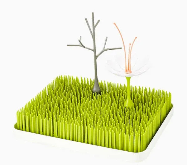 Boon Lawn & Stem & Twig Countertop Drying Rack Bundle