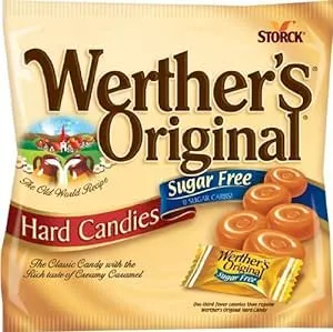 Werther's, Caramel Sugar Free Hard Candy, Original, 2.75 Ounce (Pack of 4) by Werther's