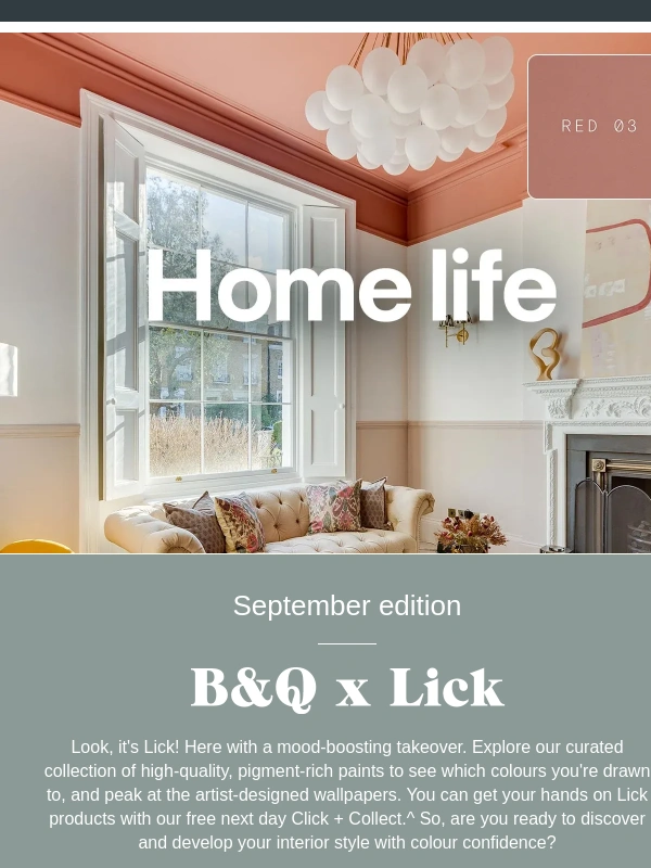 B&Q - Home life: September edition