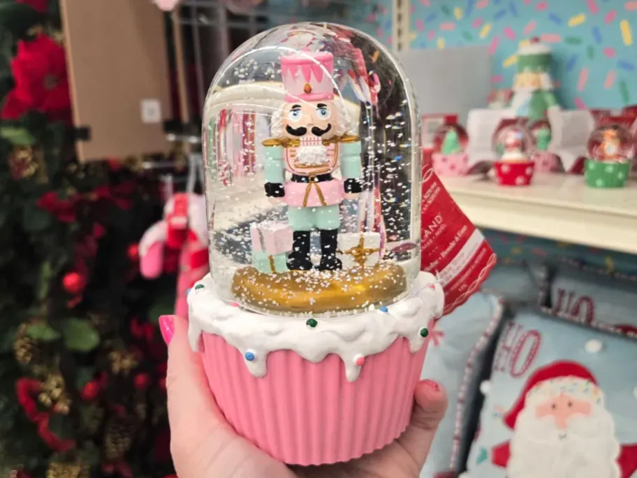 Ashland 6″ Pink Nutcracker Cupcake Waterglobe