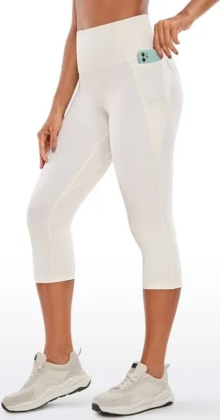 Crz Yoga Womens Butterluxe Workout Capri Leggings with Pockets