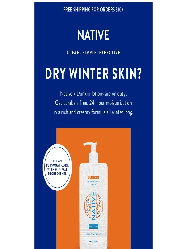 Native Deodorant - Dry winter skin,meet Native Lotions❄️