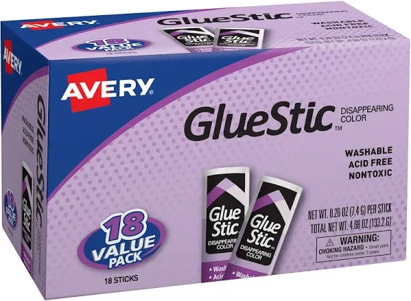 Avery Permanent Glue Stic Purple 026 Oz.