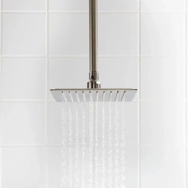 Signature Hardware Beveled Square Single Function Rain Shower Head