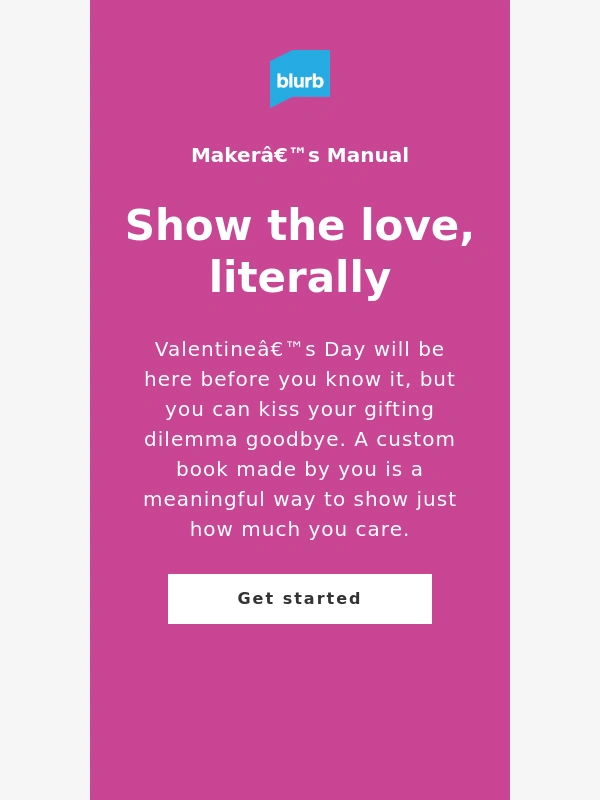 Blurb - Early ideas for your Valentine