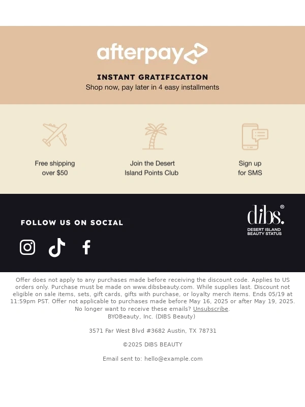 Dibs Beauty - Stock Up & Get A Free Makeup Bag
