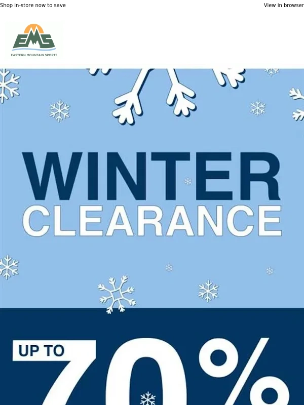 Eastern Mountain Sports - Up to 70% off ❄ Winter Clearance