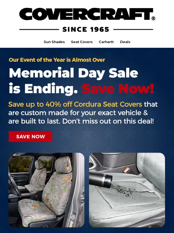 Covercraft -  Memorial Day Sale Event of the Year Ending