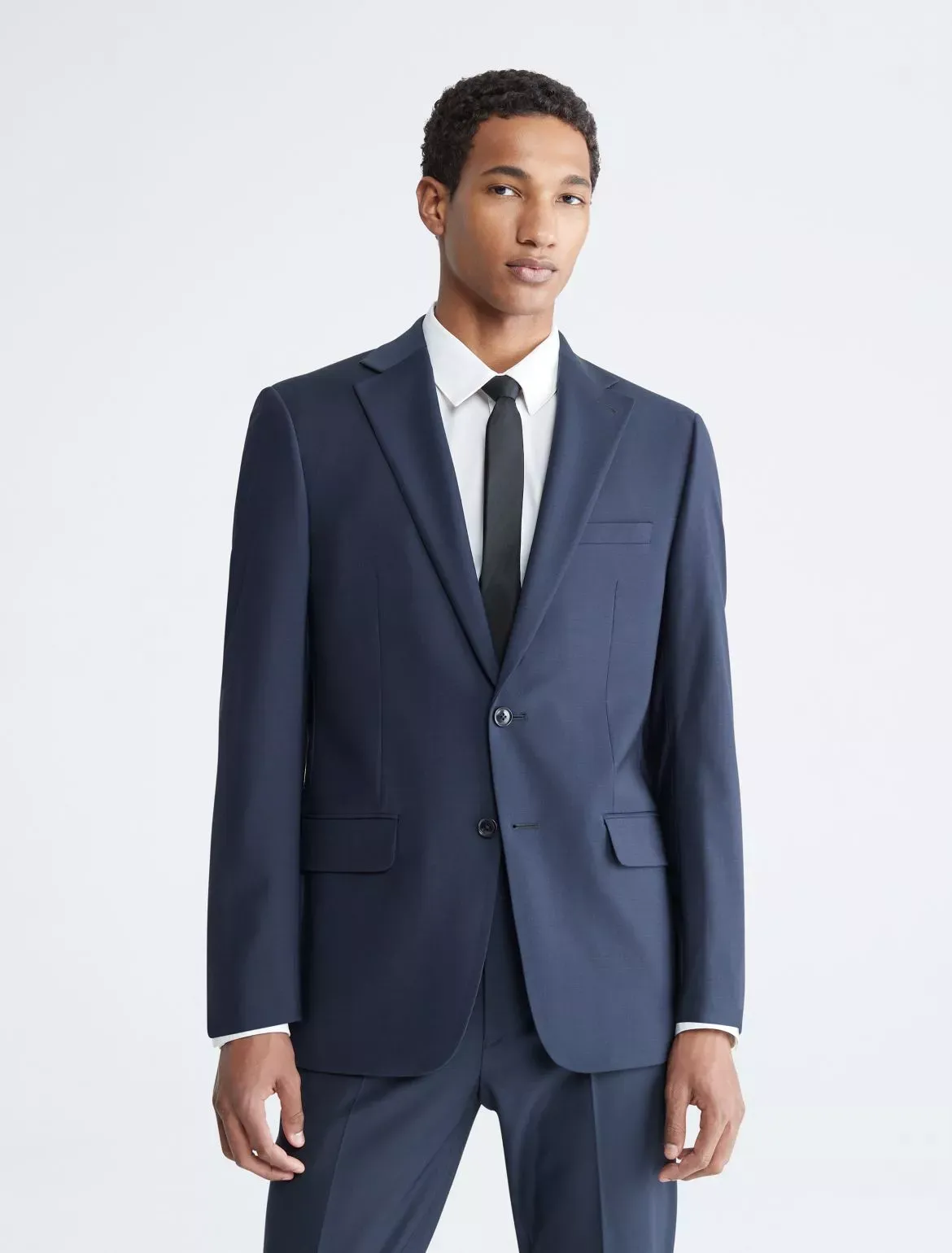 Calvin Klein Men's Slim Fit Navy Suit Jacket - Blue - 44 long