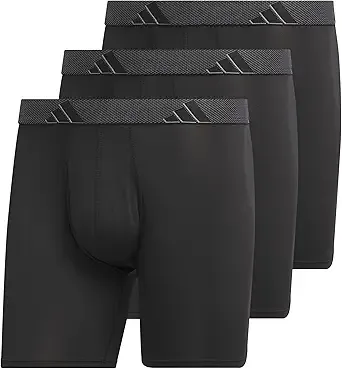adidas - Men's Microfiber Boxer Brief, Performance Boxer Briefs, Pack for Men