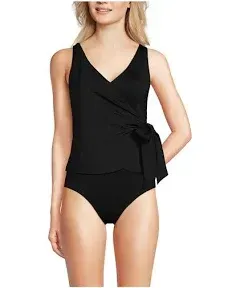 Lands' End Women's Side Tie Tankini Top