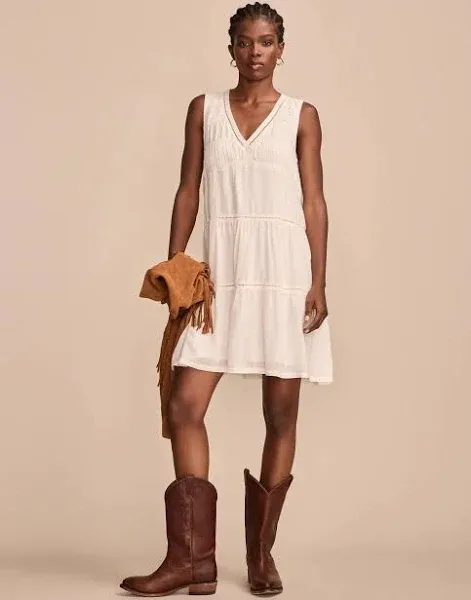 Lucky Brand Women's Floral-Print Lace-Trimmed Tank Mini Dress