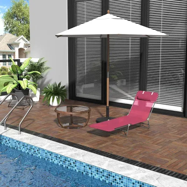 Outsunny Sun Folding Chaise Lounge Chair