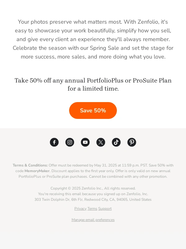 Zenfolio - Your work deserves the best. Save 50% with Zenfolio!